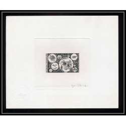 0907 Epreuve d'artiste artist proof centrafricaine y&t 264 UPU UNION POSTALE UNIVERSELLE Signé signed autograph GUILLAUM