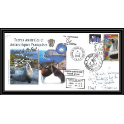 2970 ANTARCTIC terres australes TAAF lettre Dufresne Signé signed st paul portes ouvertes 7/12/2009 N°516 fou bird