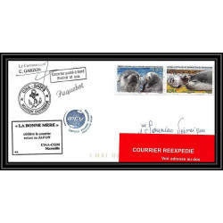 3006 reexpedié refusé au japon Dufresne Signé signed garzon japon (japan) 2010 N°568/569 terres australes (taaf) Lettre 