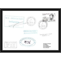 3008 Dufresne 2 Signé signed SAPMER CROIX DU SUD 1 22/5/2010 N°557 ANTARCTIC terres australes (taaf) Lettre cover