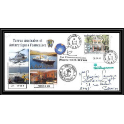 3033 Dufresne 2 Signé signed op 2010/3 crozet 11/11/2010 N°571 ANTARCTIC terres australes (taaf) Lettre cover coin daté