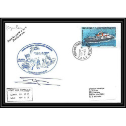 3078 Dufresne 2 Signé signed KERGUELEN 63 ème mission 5/12/2012 N°520 ANTARCTIC terres australes (taaf) Lettre cover