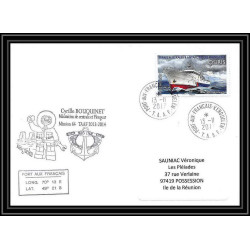 3087 Dufresne 2 KERGUELEN 64 ème mission 13/11/2013 N°594 ANTARCTIC terres australes (taaf) Lettre cover