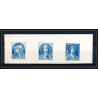 France essai 1924 Jeanne d'Arc non adopté Epreuve d'artiste artist proof bande de 3