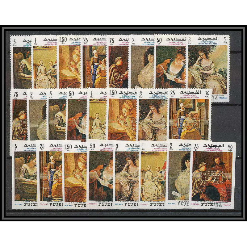 033 - fujeira - michel** N°276 291 A/B dont non dentelé ** (imperforate) 3 series