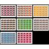 035x - Umm al Qiwain - Mi - N°210/217 B ** Chiens dogs feuille complete (sheet) Non dentelé imperf 