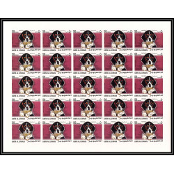 035x - Umm al Qiwain - Mi - N°210/217 B ** Chiens dogs feuille complete (sheet) Non dentelé imperf 