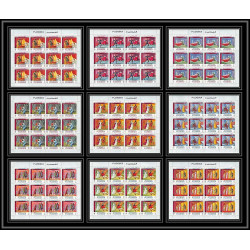036a - Fujeira Mi N°311/319 A scenes from Shakespeare theatre feuille complete (sheet) MNH **