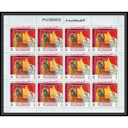 036a - Fujeira Mi N°311/319 A scenes from Shakespeare theatre feuille complete (sheet) MNH **