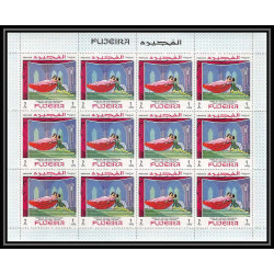 036a - Fujeira Mi N°311/319 A scenes from Shakespeare theatre feuille complete (sheet) MNH **