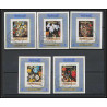 038 - manama - michel** N°361/368 peinture (art painting) flowsers 5 valeurs DELUXE MINIATURE SHEETS