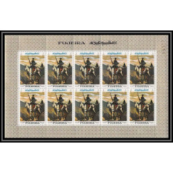 038b Fujeira MNH ** Mi N°198/205 A Tableau Painting daumier Don Quichotte feuille complete sheet cote 110