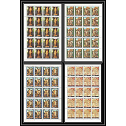 039a - Ajman - Mi N°281/284 A. MNH ** DURER adam et eve Tableaux - peinture (painting) feuilles (planches sheets)