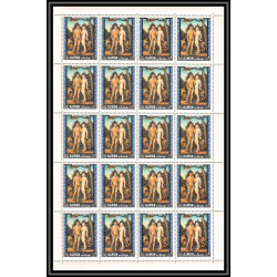 039a - Ajman - Mi N°281/284 A. MNH ** DURER adam et eve Tableaux - peinture (painting) feuilles (planches sheets)