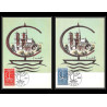 2007/ Carte maximum card France N°1490/1491 Europa 1966 édition parison fdc