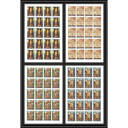 040c - Ajman - Mi N°281/284 B MNH ** DURER adam et eve Tableaux painting feuille sheet  Non dentelé imperf