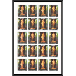 040c - Ajman - Mi N°281/284 B MNH ** DURER adam et eve Tableaux painting feuille sheet  Non dentelé imperf