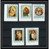 041a - Ajman - MNH ** Mi N°327/331 B Madones - madonna raphael/botticelli Tableaux (painting) Non dentelé imperf