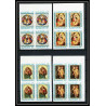 041b - Ajman - MNH ** Mi N°327/331 B Madones - madonna botticelli Tableaux (painting) Non dentelé imperf bloc 4