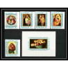 041m - Ajman - MNH ** Mi N°327/331 B.bloc 66 Madones madonna Tableaux - peinture (painting) Non dentelé imperf