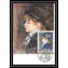2264/ Carte maximum card France N°1570 TABLEAU (PAINTING) Auguste Renoir portrait 1968 edition hazan