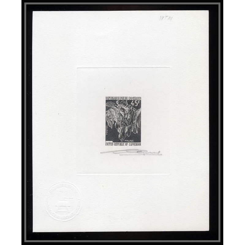 0940 Epreuve d'artiste artist proof Cameroun (cameroon) N°556 pruneau prune fruit frut Signé signed autograph