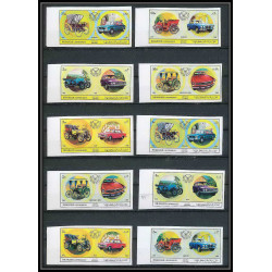 044 - Sharjah - MNH ** Mi N°770/779 B Voiture ( european Cars ) Non dentelé imperf