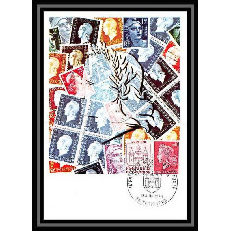 2474/ Carte maximum card France N°1643 cheffer Imprimerie des timbres Périgueux edition cef 1970 fdc premier jour