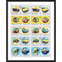 045b - Sharjah - MNH ** Mi N°781/790 A Voiture ( american Cars ) feuilles (planches sheets)