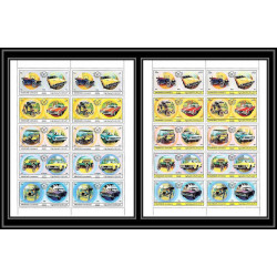 045b - Sharjah - MNH ** Mi N°781/790 A Voiture ( american Cars ) feuilles (planches sheets)