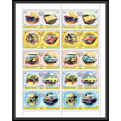 045b - Sharjah - MNH ** Mi N°781/790 A Voiture ( american Cars ) feuilles (planches sheets)
