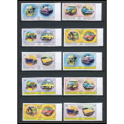 046 - Sharjah - MNH ** Mi N°781/790 B Voiture ( american Cars ) Non dentelé imperf