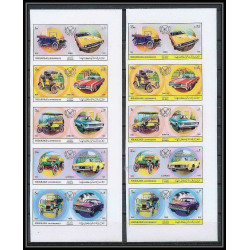 046A - Sharjah - MNH ** Mi N°781/790 B Voiture ( american Cars ) Non dentelé imperf