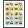 046b - Sharjah - MNH ** Mi N°781/790 B Voiture american Cars feuilles (planches sheets) Non dentelé imperf