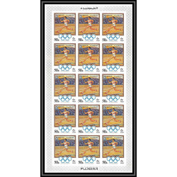 048 - Fujeira - MNH ** Mi N°529/532 B jeux olympiques olympic games Non dentelé imperf feuille complete (sheet)