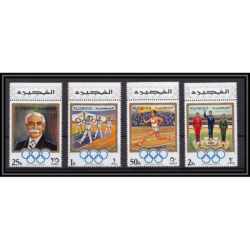049a - Fujeira - MNH ** Mi N°529/532 A jeux olympiques olympic games coubertin munchen 72