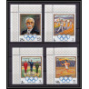 049b - Fujeira - MNH ** Mi N°529/532 A jeux olympiques olympic games coubertin coin de feuille munchen 72