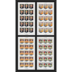 050 Fujeira MNH ** Mi N°533/536 B jeux olympiques olympic games OVERPRINT Non dentelé imperf sheets feuilles