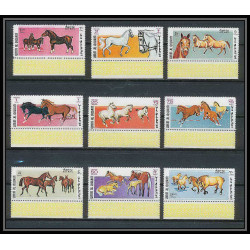 052a - Umm al Qiwain - MNH ** Mi N°314/322 cheval (chevaux horse horses)