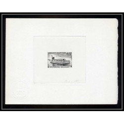 0970 Epreuve d'artiste artist proof Madagascar (malagasy) N°417 hydroglisseur hydroplane ship Signé signed cottet