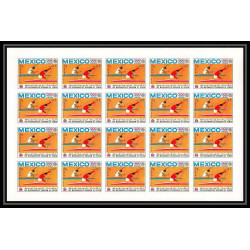 055d- Yemen royaume MNH ** Mi N°494 B (olympic games) Non dentelé imperf one man canoe feuilles sheets
