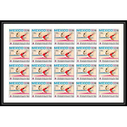 055m- Yemen royaume MNH ** Mi N°498 B (olympic games) Non dentelé imperf one man canoe feuilles sheets