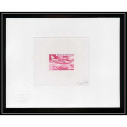 0979 Epreuve d'artiste artist proof centrafricaine y&t 95 Beechcraft Baron avion (plane planes) Signé signed autograph