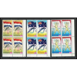 057b - Yemen royaume - MNH **Mi N°517/527 A jeux olympiques (summer olympic games) escrime fencing velo cheval bloc 4