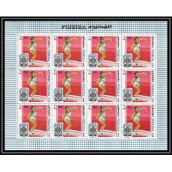 058c - Fujeira - MNH ** Mi N°266/275 mexico 68 jeux olympiques olympic games cycling feuilles sheets