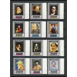 064 - Umm al Qiwain - MNH ** Mi N°198/209 A Tableau (Painting) self portraits van gogh rubens manet