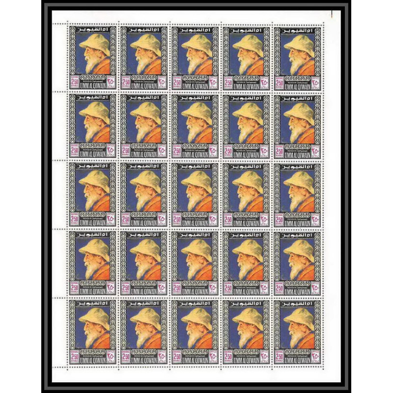 064h - Umm al Qiwain MNH ** N°207 Tableau (Painting) renoir feuille complète (full sheet)