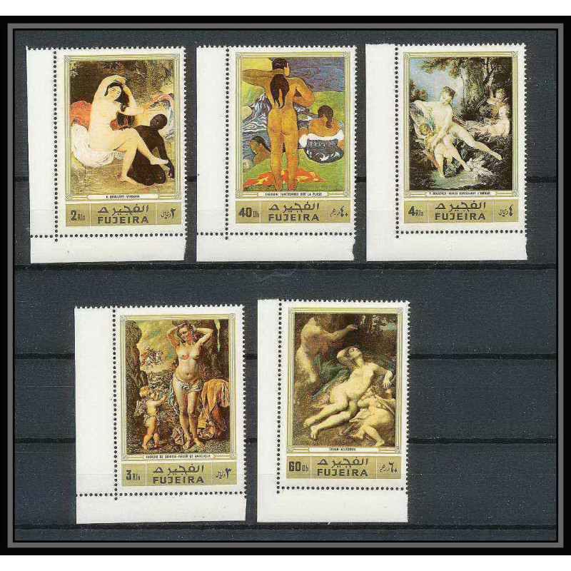 065a - Fujeira - MNH ** Mi N°1006 /1010 A Tableau tableaux gauguin french paintings nus nudes 