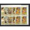 065b - Fujeira - MNH ** Mi N°1006 /1010 A Tableau tableaux gauguin french paintings nus nudes bloc 4