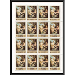 065c - Fujeira - MNH ** Mi N°1006 /1010 A Tableau tableaux gauguin french paintings nus nudes feuilles sheets
